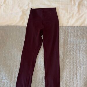 Lululemon Athletica Red Capris High-Waisted Stretch